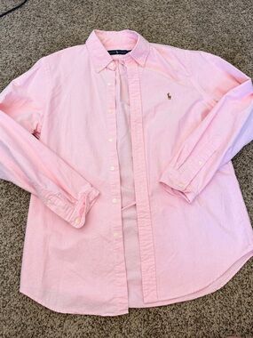 Ralph Lauren Men's Pale Pink Button-Down Shirt